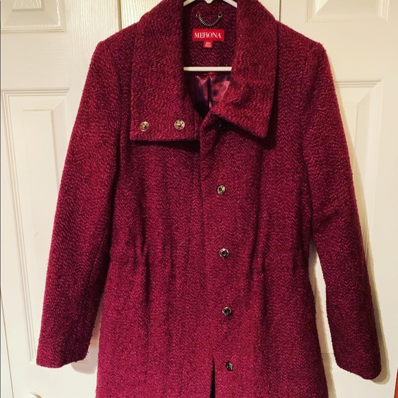 Merona Burgundy Jacket - Picture 1 of 4